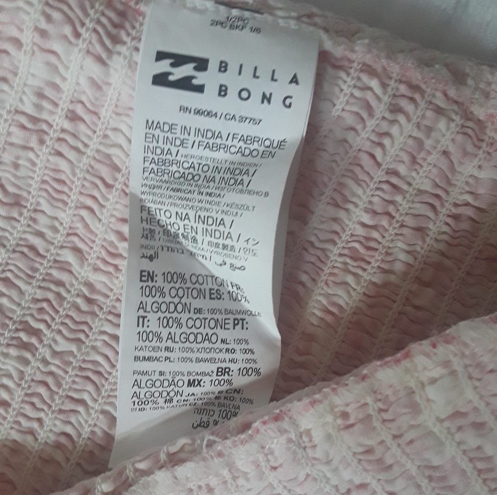 Billabong Pink Smocked Mini Skirt - Picture 5 of 6